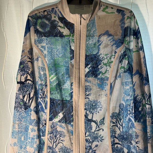 L/12 Chicos Weekend sheer zip-up jacket Chicos sizing 2 is a L/12 - Picture 4 of 8